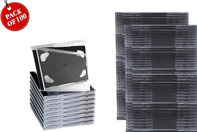 Allecto - CD DVD Opslag Jewel Cases - Dubbel - 10.4mm - 2 Cd Disc - Zwarte Lade - Opslagcapaciteit - Geschikt voor CD's en DVD's - Zwart, 25 pack.