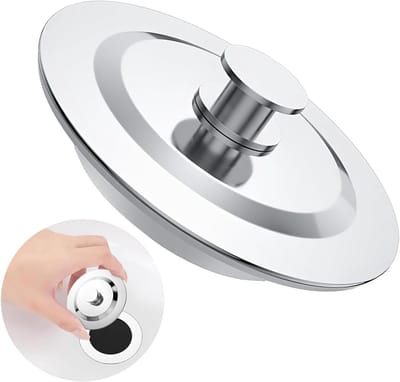 Universele Afvoerplug voor Badkamer, Keuken en Wastafel - RVS, Geschikt voor 40-45 mm Afvoeropeningen