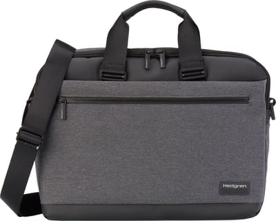 Hedgren Schoudertas Handtas met laptopvak Byte 2 Compartement Briefcase 15,6'' RFID Stylish Grey Grijs