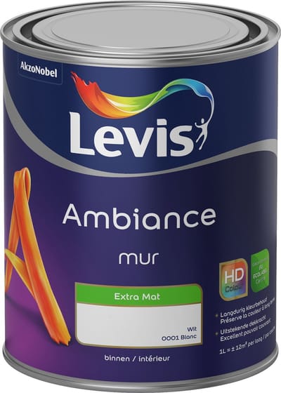 Levis - Ambiance Mur Extra Mat - Wit - 1 L