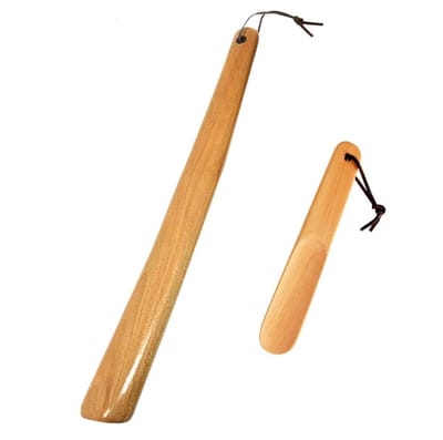 EXCITAT Schoenlepel - Schoenlepel lang - Houten schoenlepel - Met koord - Voor mannen, vrouwen, kinderen, senioren - 2-pack
