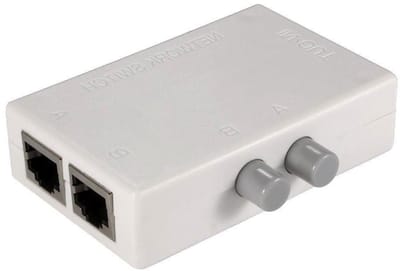 Ethernet Verdeelkast - LAN Splitter Switch - Netwerk Verbindingen Delen - 1 Ingang naar 2 Uitgangen