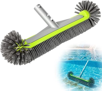 Zwembadborstel 43 cm - Halfronde Reinigingsborstel voor Zwembadwanden en Vloeren - Geschikt voor Liner, Tegels en Spa - Duurzame Aluminium Steel