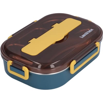 Roestvrijstalen Lunchbox Kantoormedewerker Student Kind Aparte Geïsoleerde Lunchbox Type 1 beige