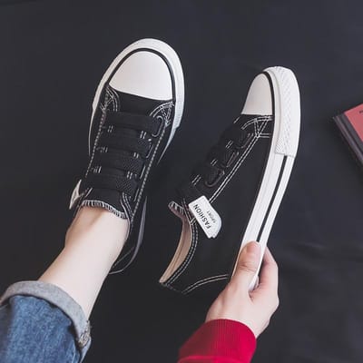 Koreaans Stijl Trendy Veelzijdige Canvas Schoenen Zomer Ademend Studenten Casual Schoenen Lichtgewicht Comfort Dikke Schoen Dames 40