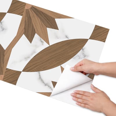 Coloray Meubel Wrap Folie - Bruin Meubelfolie - 50x100 cm - Meubelfolie Zelfklevend Hout en marmer - Wrapfolie Keuken - Modern Meubelfolie - Decoratiefolie - Tafeldecoratie - Texturen