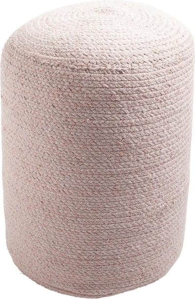 Braided Powder Roze Copper Pouf Diameter, High | 3545x | Sierkussen Voor Woonkamer Of Slaapkamer