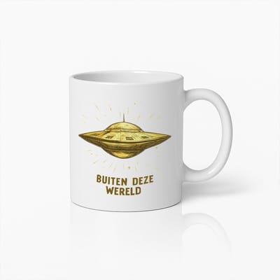 UFO Koffiemok – 'Buiten Deze Wereld' – Leuk Cadeau Voor Ruimte- en Alienliefhebbers