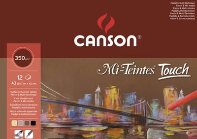 CANSON tekenblok Mi-Teintes Touch 240 x 320 mm, 350g/m², 12 vellen