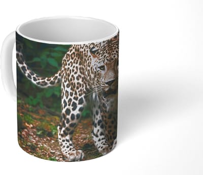 Mok - Koffiemok - Wilde dieren - Luipaard - Jungle - Natuur - Mokken - 350 ML - Beker - Koffiemokken - Theemok