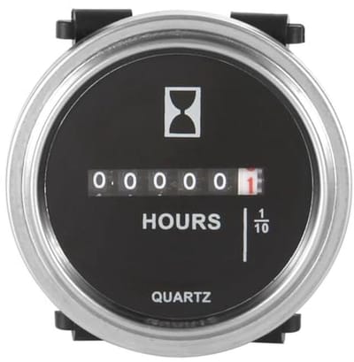 Ronde digitale urenmetermeter voor DC 6-80V - Waterdicht en duurzaam voor tuinmachines en voertuigen