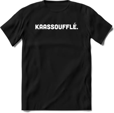 Kaassouffle - Snack T-Shirt | Grappig Verjaardag Kleding Cadeau | Eten En Snoep Shirt | Dames - Heren - Unisex Tshirt | - Zwart - S