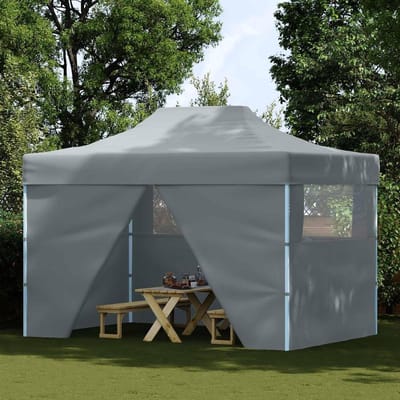 Partytent - Pop-up tent - Buitenfeest organiseren - Drietraps hoogteverstelling - 291 x 431 x 315 cm - Antraciet