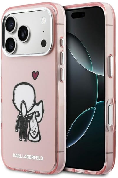 Karl Lagerfeld Karl & Choupette Achterhoesje Voor Iphone 17 Pro Magsafe Met Patroon