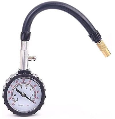 Bandenspanningsmeter - Bandendrukmeter - Veilig Rijden - Robuuste Constructie - 100 PSI - Zwart