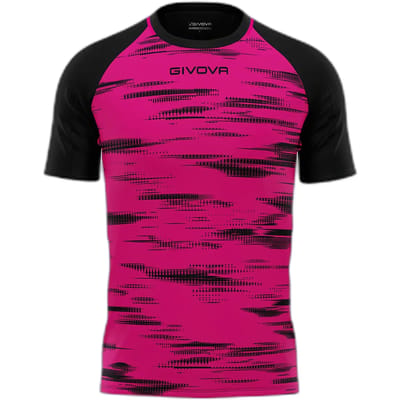 Sportshirt Givova Pixel Fuxia-zwart Roze - M