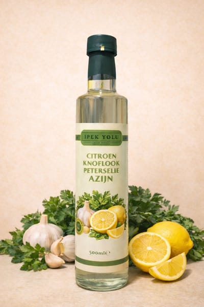 Ipekyolu - Citroen Knoflook Peterselie Azijn - Kuur - 500ml - 100% Natuurlijk - Zonder Toevoegingen - Limon Sarmisak Maydanoz Kürü - Sirke