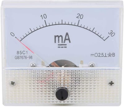 Analoge DC Amperemeter 0-30 mA Pointer voor Stroommeting