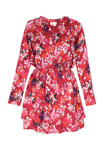 IZIA Jurk Dames Roze Veelkleurig