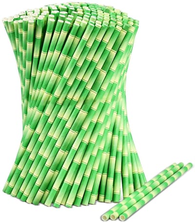 Dailygoods- Bamboe Rietjes 19,7 x 0,6 cm - 1000 Stuks - Papieren Rietjes - Duurzaam - Geschikt voor Dranken - Ideaal voor Bars en Restaurants