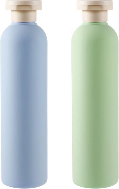 Famanu – Hervulbare knijpflessen set van 2, 260 ml, kunststof doseerflessen met flip-top dop
