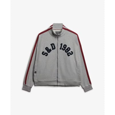 Dames hoodie met rits en applicatiepatroon Superdry Athletic Essentials