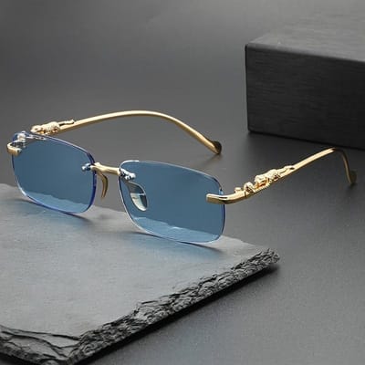 Perfecte Mode Luipaard Decor Ongeframeerd Heren- en hoogwaardig materiaal Dames Sportbrillen Geschikt voor Vakantiefeesten gray