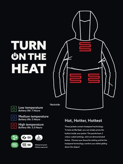 Brunotti Baron-Heat Heren Ski Jas met Heat Panels - Grijs - XL