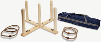 Ubergames Luxe XXL Ringwerpen - 1x1 Meter - Gemaakt van Pijnhout - Met draagtas
