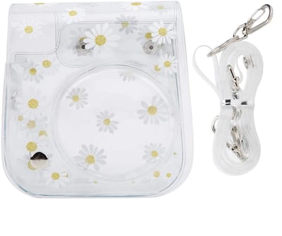 Dailygoods- Cameratas Transparant - Schoudertas - Geschikt voor Mini 11/9/8 Camera - Hoogwaardig PVC - Verstelbare Riem - Duurzaam en Modieus - Camera Tas