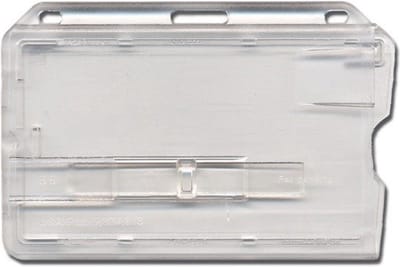 Ecorare® - 10 Plastic pashouders – kaarthouder – met uitwerpschuif – hard plastic - transparant