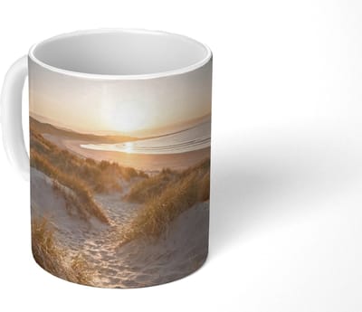 Mok - Koffiemok - Duinen - Strand - Zee - Mokken - 350 ML - Beker - Koffiemokken - Theemok