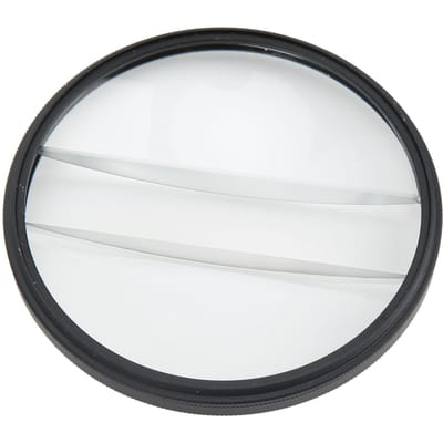 Camera Special Effects Filter Dubbele Halve Maan Glas Split Diopter Filter Voorgrond Blur Fotografie SLR Accessoire white