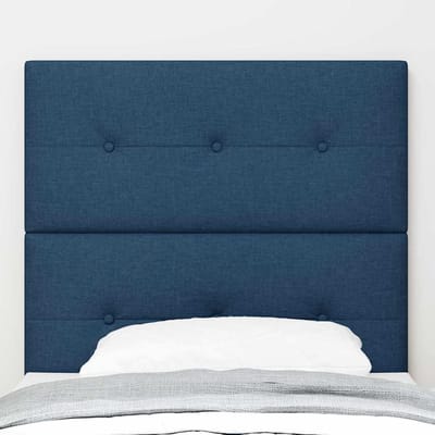 vidaXL - LED - Hoofdbord - met - LED-stripverlichting - Blauw - 80 - cm - Stof