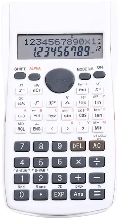 Allecto - Wetenschappelijke Rekenmachine - Wiskundige Rekenmachine - 240 Functies - Minimalistisch Wit - Studenten Rekenmachine - Geschikt voor sch...