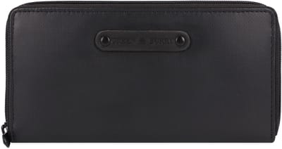 Greenburry Upcycled Tarpaulin Portemonnee 19 cm - Dames - Horizontaal - black