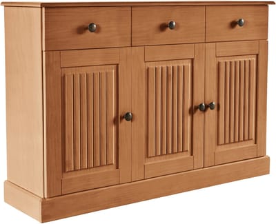 Mille-Dressoir - 3-deuren 2-laden - Wit Gebeitst