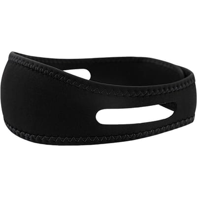 Ceinture Anti-ronflement Anti-âge Mentonnière Douce Réglable Protège-bouche pour Femmes Hommes Meilleure Respiration Santé Stopper le Ronflement Bandage Outils d'Aide au Sommeil noir
