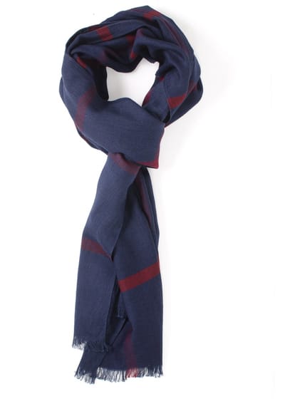 FashionFlair Donkerblauwe Geruite Sjaal - Luxe en Comfort - Katoen en Viscose Sjaal - Navy