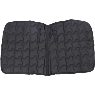 Tapis de selle pour cheval, respirant, résistant à l'abrasion, en cuir PU, équipement d'équitation, noir black