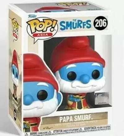 Pop Asia: The Smurfs - Papa Smurf (Mindstyle Version) (Exclusive) Funko Pop #206