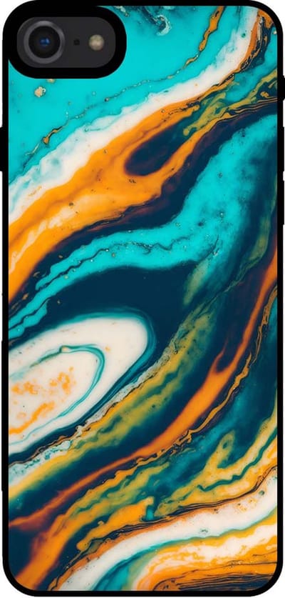 Smartphonica Telefoonhoesje voor iPhone 7/8 marmer look - backcover marmer hoesje - Groen geschikt voor Apple iPhone 7;Apple iPhone 8