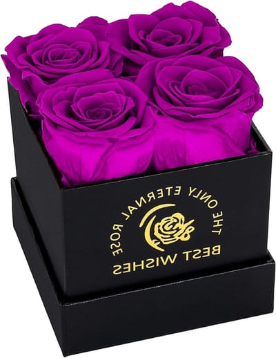 Eeuwige Roos Cadeau - Geconserveerde Bloemen Roos - Romantisch Gebaar - Onderhoudsvrije Schoonheid - 10 x 10 x 13 cm