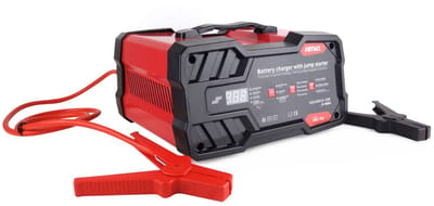 AMiO Acculader 12V-24V met Jump Starter 75A – Automatische Battery Charger – Startbooster Auto & Vrachtwagen – Smart Charger 12A Heavy Duty