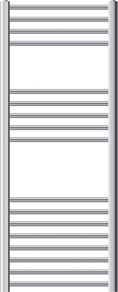 Badkamerradiator Sahara 500x1200 mm chroom gebogen met zijaansluiting