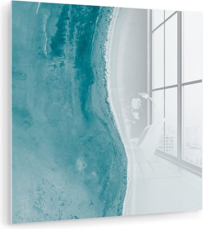 MuchoWow® Glasschilderij 50x50 cm - Schilderij acrylglas - Strand - Water - Australië - Foto op glas - Muurdecoratie woonkamer - Wanddecoratie slaapkamer - Schilderijen