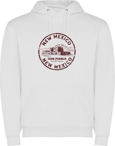 Witte Wanna have hoodie voor de echter Amerika / Verenigde Staten liefhebber Poststempel van de staat New Mexico Print Full Color Color merk Roly maat S