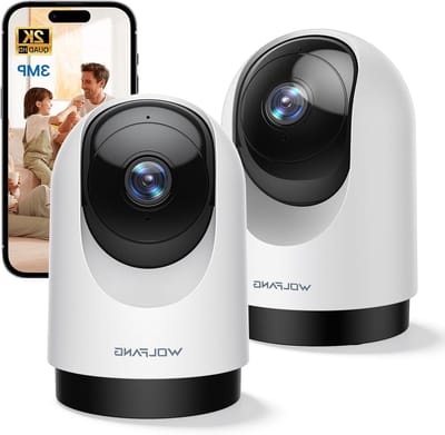 Binnen Camera Set - Beveiligingscamera's WiFi - Huis Dieren Bewaken - 360 Graden Rotatie - 2 Stuks - Wit