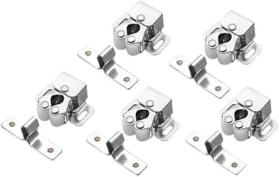 Magneet Kastvanger - Deursluiters Grendels - Kasten Sluiten - Ingebouwde Veer - 5 stuks - Zilver