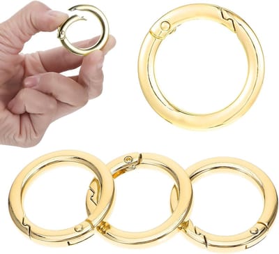 Karabijn Haken - Sleutelhangers Clips - Spullen Bevestigen - Met Borging - 4 stuks - Goud